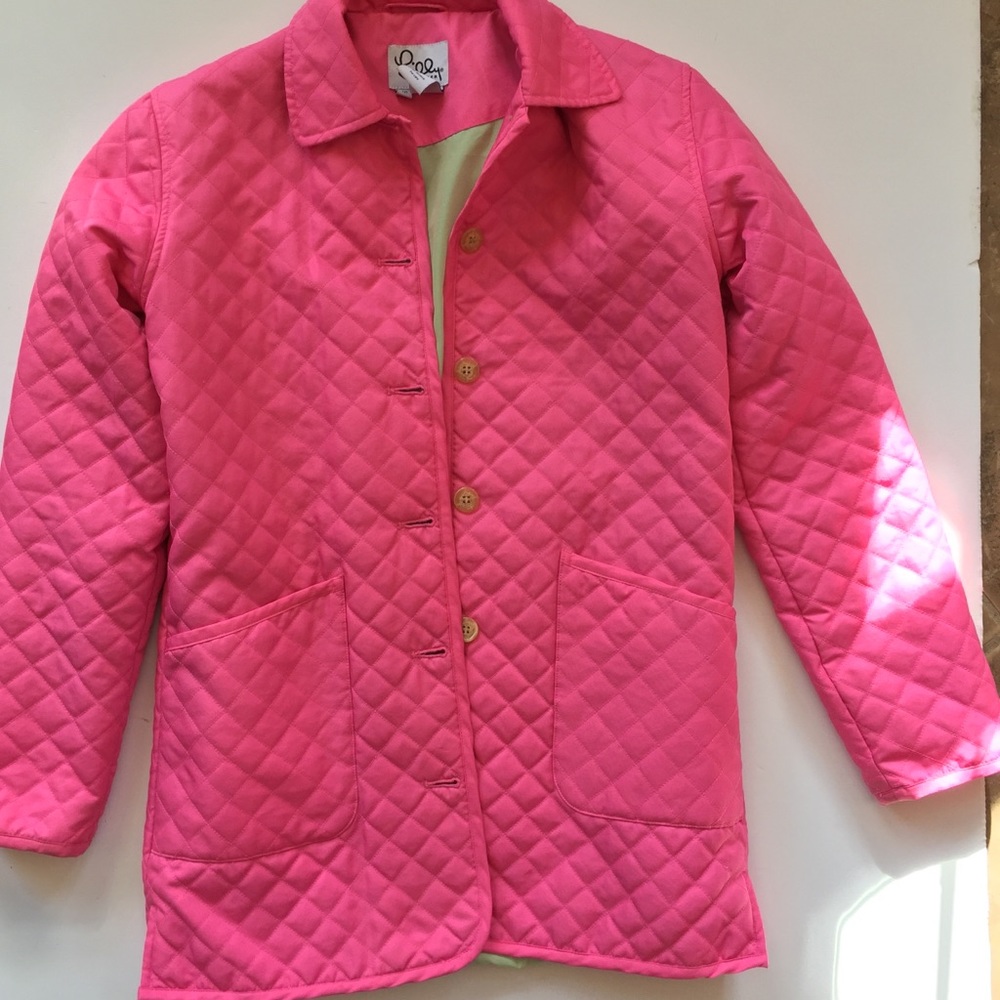 Vintage Lilly Pulitzer Pink Quilted Chore Coat